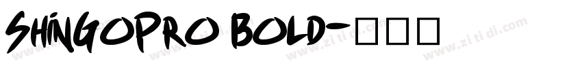 ShinGoPro Bold字体转换